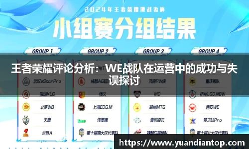 王者荣耀评论分析：WE战队在运营中的成功与失误探讨